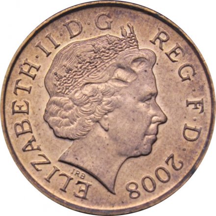 Великобритания 1 пенни 2008 год