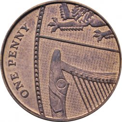 Великобритания 1 пенни 2008 год