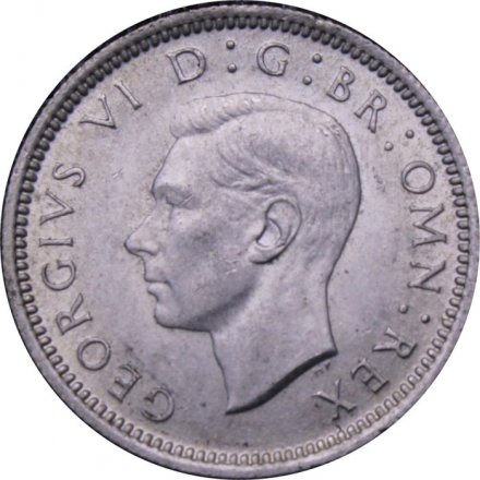 Великобритания 6 пенсов 1946 год - Король Георг VI