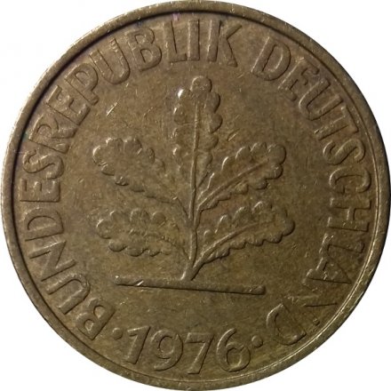 ФРГ 10 пфеннигов 1976 год - G