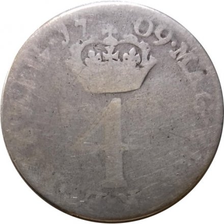 Великобритания 4 пенса 1709 год