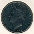 Великобритания 1 фартинг 1830 год