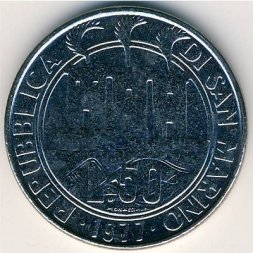 Сан-Марино 50 лир 1977 год