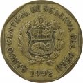 Перу 10 сентимо 1992 год