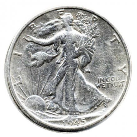 США 1/2 доллара 1945 год - &quot;S&quot; (Сан-Франциско)