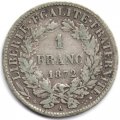 Франция 1 франк 1872 год (A)
