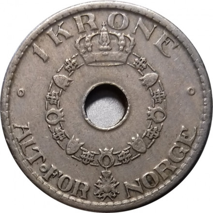 Норвегия 1 крона 1947 год - Король Хокон VII