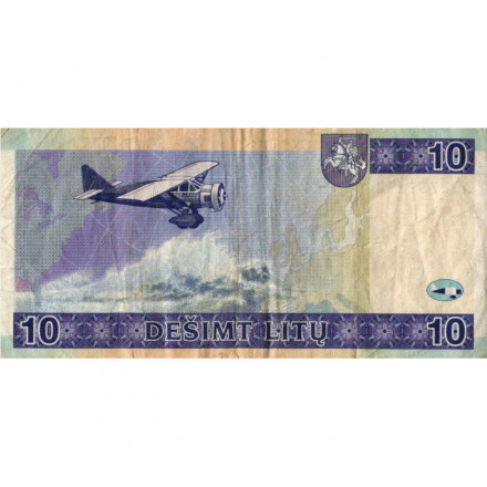 Литва 10 лит 2001 год - Летчики F