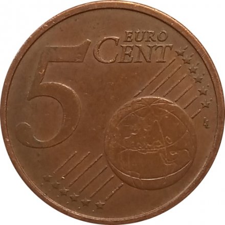 Португалия 5 евроцентов 2007 год