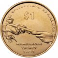 США 1 доллар 2011 год - Договор с Вампаноагами (D)