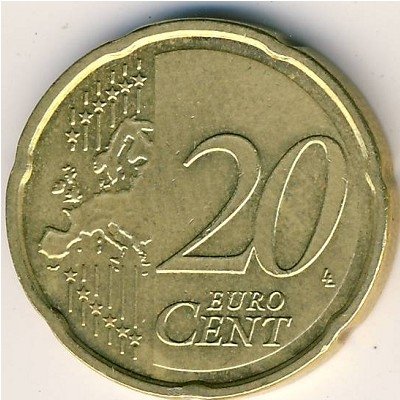 Германия 20 евроцентов 2007 год (F)