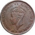 Цейлон 1 цент 1942 год - Король Георг VI (Бронза)