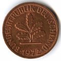 ФРГ 2 пфеннига 1972 год (D)