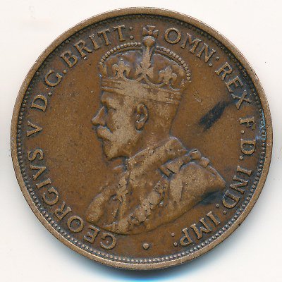 Австралия 1 пенни 1913 год - Король Георг V