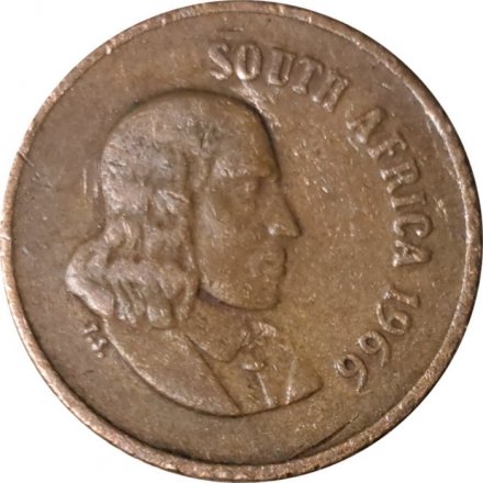 ЮАР 1 цент 1966 год (SOUTH AFRICA)
