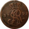 Польша 1 грош 1791 год (отметка МД: &quot;EB&quot; - Ephraim Brenn) - VF