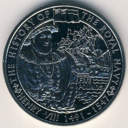 Гернси 5 фунтов 2004 год