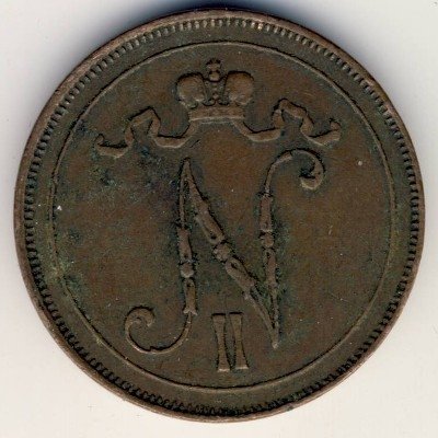 Финляндия 10 пенни 1913 год