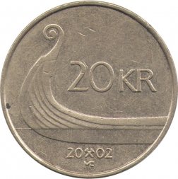 Норвегия 20 крон 2002 год