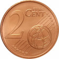 Латвия 2 евроцента 2014 год UNC