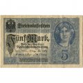 Германия 5 марок 1917 год - F