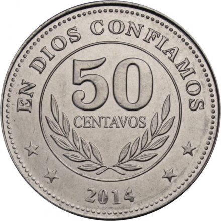 Никарагуа 50 сентаво 2014 год