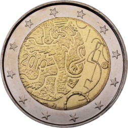 Финляндия 2 евро 2010 год - 150 лет введения финской валюты