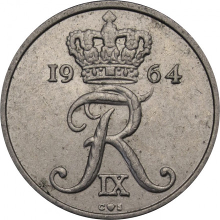 Дания 10 эре 1964 год