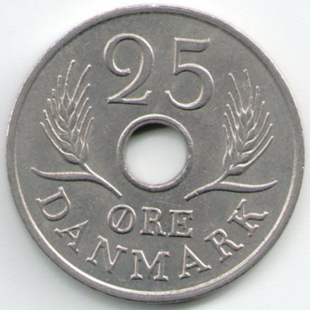 Дания 25 эре 1971 год