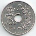 Дания 25 эре 1971 год