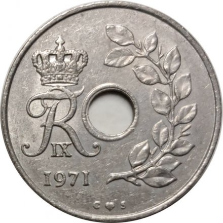 Дания 25 эре 1971 год