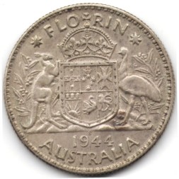 Австралия 1 флорин 1944 год - Георг VI (S)