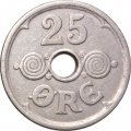 Дания 25 эре 1924 год - Король Кристиан X