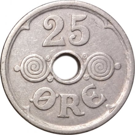 Дания 25 эре 1924 год - Король Кристиан X