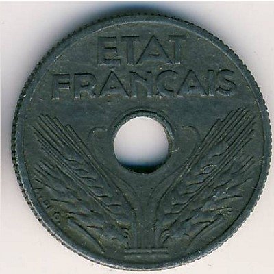 Франция 10 сантимов 1944 год - Режим Виши (Etat Francais)