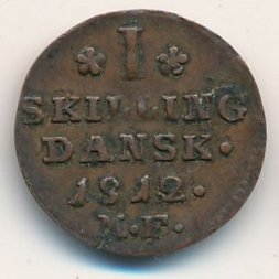 Дания 1 скиллинг 1812 год