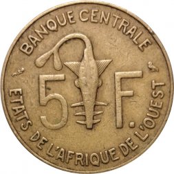 Западная Африка 5 франков 1970 год