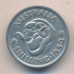 Австралия 1 шиллинг 1952 год - Голова барана