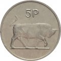 Ирландия 5 пенсов 1980 год - Бык