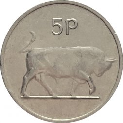 Ирландия 5 пенсов 1980 год - Бык