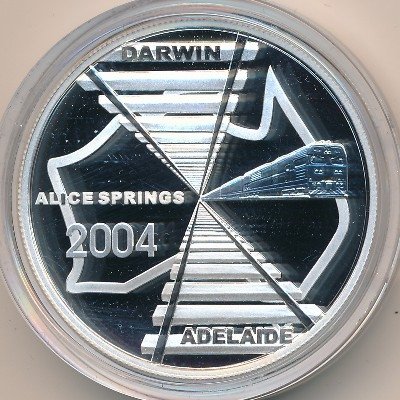 Австралия 5 долларов 2004 год - Железная дорога Аделаида-Дарвин