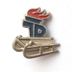 Значок Пионера ГДР. ТР. Спорт. Санный спорт