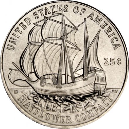 США 25 центов 2026 год - Мэйфлауэрское соглашение (P)