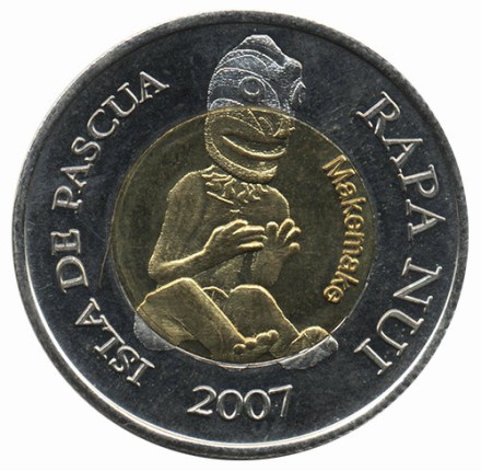 Остров Пасхи 500 песо 2007 год - Макемаке