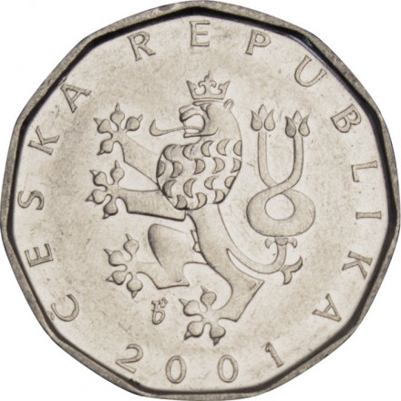 Чехия 2 кроны 2001 год