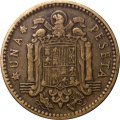 Испания 1 песета 1963 год - Франсиско Франко (63 внутри звезды)