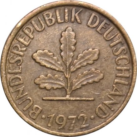ФРГ 5 пфеннигов 1972 год - D