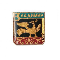 Значок Владимир. Птица. Резьба Дмитриевского собора, заливной