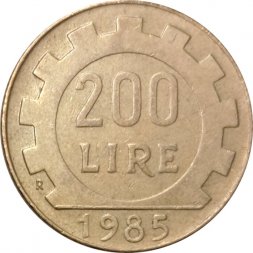 Италия 200 лир 1985 год