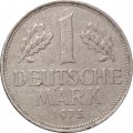 ФРГ 1 марка 1975 год (J)